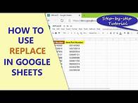 Video thumbnail for Google Sheets Replace Function | How to Use Replace | Spreadsheet Function