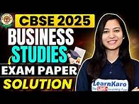 Video thumbnail for BUSINESS STUDIES EXAM PAPER SOLUTION | CBSE Class 12th 🔥✅
