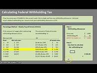 Video thumbnail for How to Calculate Federal Withholding Tax