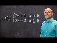 Video thumbnail for How to Evaluate a piecewise function