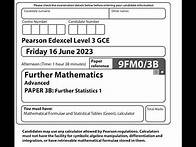 Video thumbnail for Pearson Edexcel Further Stats 1 2023 A level further maths