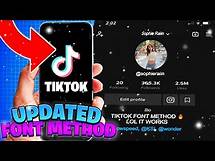 Video thumbnail for UPDATED TikTok Font Username Method! (Any Username For FREE) [PATCHED]