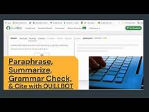 Video thumbnail for How to Use Quillbot | Paraphrase, Summarize, Check Grammar, & Cite with Quillbot