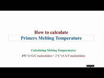 Video thumbnail for How to calculate Primer Melting Temperature