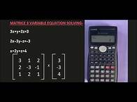 Video thumbnail for Solving Equation with 3 Variables using SCIENTIFIC CALCULATOR