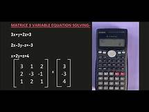Video thumbnail for Solving Equation with 3 Variables using SCIENTIFIC CALCULATOR