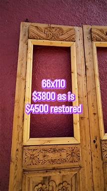 Video thumbnail for The Bank Antiques on Instagram: "Antique Doors for Sale ✨🚪 Add character and history to your space with these stunning antique doors! 🔹 Price: $3,800 as-is | $4,500 restored 🔹 Dimensions: 66” x 110” 🔹 Easy shipping options available 🔹 We work with glass companies for custom glass installation Don’t miss out on this one-of-a-kind piece! DM for details or to claim them today. #AntiqueDoors #VintageCharm #HomeDesign"