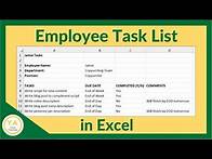 Video thumbnail for How to Make a Task List for Employees in Excel - Tutorial