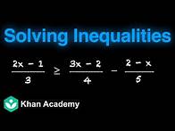 Video thumbnail for Inequalities challenge problem | Linear Inequalities | Grade 11 | Math | Khan Academy