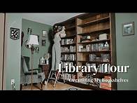 Video thumbnail for Home Library Tour | Bookshelf Organization