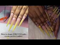 Video thumbnail for HOW TO SHAPE STILETTO + HOW TO DO OMBRÉ NAILS 💛🥰