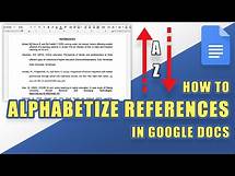 Video thumbnail for [HOW-TO] AUTOMATICALLY ALPHABETIZE References & Lists in GOOGLE DOCS (The Easy Way!)