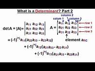 Video thumbnail for Linear Algebra: Ch 2 - Determinants (2 of 48) What is a Determinant? (Part 2)
