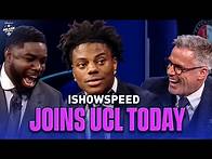Video thumbnail for IShowSpeed joins Kate Scott, Thierry Henry, Jamie Carragher, and Micah Richards on UCL Today! |