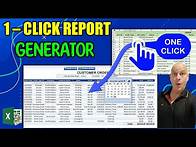 Video thumbnail for How To Create A Dynamic Report In Excel From Any Table In ONE CLICK + FREE DOWNLOAD