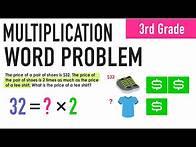Video thumbnail for 3rd Grade Multiplication Word Problem Practice!