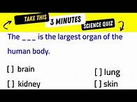 Video thumbnail for 3 Minutes Grade 6 Science Quiz_ The Skin