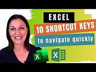 Video thumbnail for 10 Excel SHORTCUT KEYS to Navigate Faster (plus Cheat Sheet)