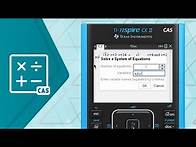 Video thumbnail for Solve Systems of Equations on the TI-Nspire CX II CAS Graphing Calculator