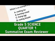 Video thumbnail for Grade 5 Science Reviewer | Quarter 1 | Practice Test