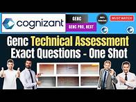 Video thumbnail for 🔥Cognizant Actual Questions from technical Assessment | Cognizant GenC Assessment 2025 | PYQ