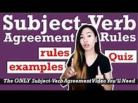 Video thumbnail for The ONLY Subject-Verb Agreement Video You'll Need || SVA Rules with Examples and Exercises