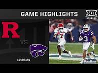 Video thumbnail for Rutgers vs. Kansas State Game Highlights | 2024 Rate Bowl