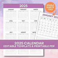 Video thumbnail for 2025 Calendar Printable and Editable, 2025 Editable Calendar, Letter Calendar, Wedding Calendar, Printable Simple Calendar, 8.5x11 Calendar - Etsy