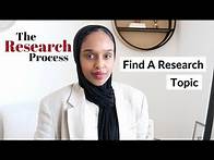 Video thumbnail for How to Choose a Dissertation Topic | The Research Process Beginners Guide