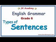 Video thumbnail for types of sentences grade 6 | what is a sentence grade 6 | types of sentences class 6 | sentences