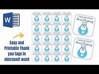 Video thumbnail for Printable Thank You Tags Part 1 | MS Word Tutorial