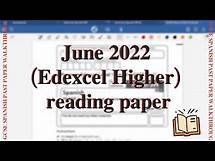 Video thumbnail for GCSE Spanish: Reading Paper Walkthrough (Edexcel)