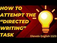 Video thumbnail for How to attempt DIRECTED WRITING Task |Olevels English