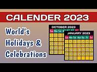 Video thumbnail for Calendar 2023 Holidays & Events Around The World | 2023 Global Celebrations