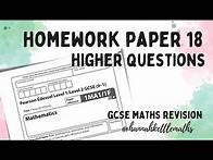 Video thumbnail for Half Past Paper - Week 18 - Higher (Calculator) Edexcel GCSE Maths - Maths Revision