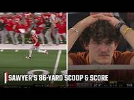 Video thumbnail for JACK SAWYER TAKES FUMBLE 83 YARDS TO THE HOUSE LATE IN COTTON BOWL 😳 | ESPN CFB