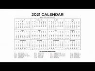 Video thumbnail for Free Printable Year 2021 Calendar with Holidays - Wiki Calendar