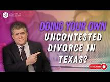 Video thumbnail for How To Do Your Own Uncontested Divorce in Texas