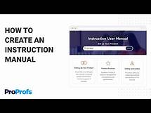 Video thumbnail for How to Create an Instruction Manual