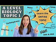 Video thumbnail for A level Biological Molecules - Learn the ENTIRE topic in this video. AQA A level Biology Revision