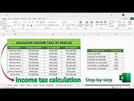 Video thumbnail for How to Calculate Income Tax AY 2024-25 in Excel | New Regime Income Tax Calculation Step-by-step