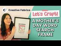Video thumbnail for DIY Mother's Day Word Search Frame: A Unique Craft Tutorial! ✂️
