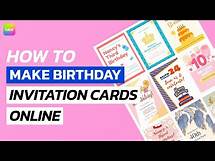 Video thumbnail for How to Make Birthday Invitation Cards Online