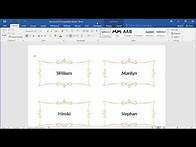 Video thumbnail for How to create place card in Word