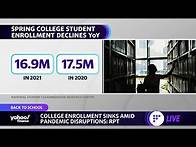Video thumbnail for This years drop in college enrollment was like falling off a cliff...with more pain ahead: