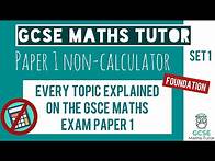 Video thumbnail for Every Topic on the Paper 1 GCSE Maths Exam May 2023 | Foundation | Set 1 | Edexcel, AQA, OCR