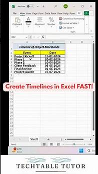 Video thumbnail for How to Create a Quick Timeline in Excel! 📅 #excel #excelshorts