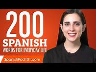 Video thumbnail for 200 Spanish Words for Everyday Life - Basic Vocabulary #10