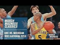 Video thumbnail for UNC vs. Michigan: 1993 National Championship | FULL GAME