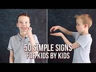 Video thumbnail for 50 Simple Signs in British Sign Language for Kids by Kids
